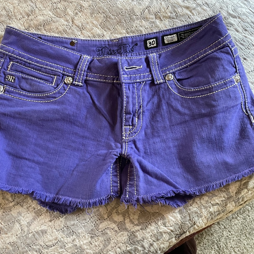Miss Me Purple Jean Shorts